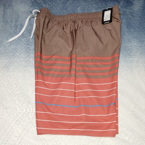 Men's unitop Swim Trunks Size 38 (See measurements) NWT-Tan/Coral/White/Blue. - Picture 3 of 8